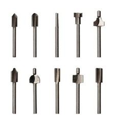10 PCS. HSS Fräser-Set Holzfräse CNC Fräsen Oberfräse für Dremel, Proxxon e U1A3
