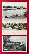 3 x AK RIESA 1900/14/18 Elbepartie mit Elbedampfer Kahn    ( 146705