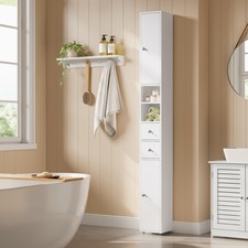 Badezimmerschrank Hochschrank Badschrank schmal hoch Schrank Badezimmer Weiß