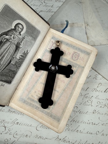 Kettenanhänger kreuz onyx - kettenanhänger,