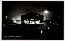 Ak Berlin Kreuzberg, Anhalter Bahnhof, Nachtbeleuchtung - 11262532