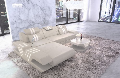 Ecksofa leder couch - ecksofa, ledersofa