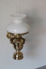 schwere Schiffslampe Petroleumlampe Wandlampe Messing kardanisch gelagert