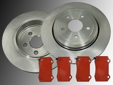 2 Belüftete Bremsscheiben Bremsklötze hinten für Jeep Grand Cherokee SRT8 12-19