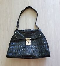 Leder Vintage Handtasche Von Patterson Schwarz