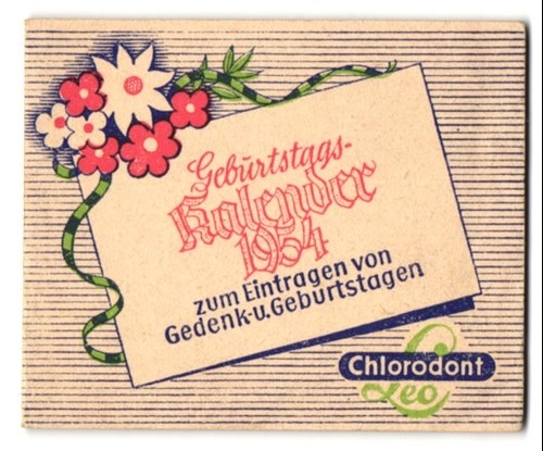 Kalender 1954 reklame - 1954,,