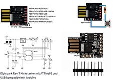 Digispark Rev.3 ATTiny85 Mikrocontroller Board kompatibel mit Arduino