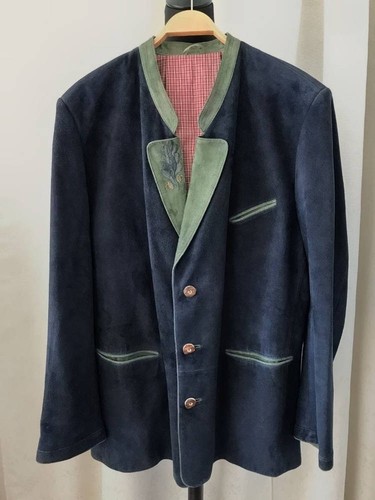Feiner blauer lederjanker - blauer,