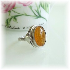 Bernstein Ring /Fischland/ Silber 835/ Vintage