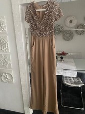 Maya Deluxe England Damen Abendoverall Größe 36,Elegante Jumpsuit mit dekorative