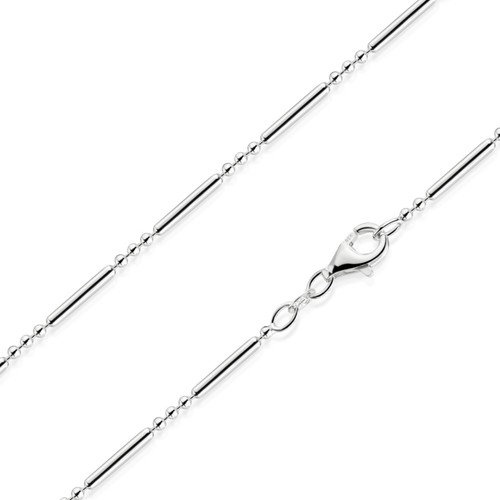 Materia 925 silber kugelkette - silber,