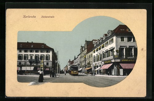 Karlsruhe kaiserstrasse - ak, karlsruhe,