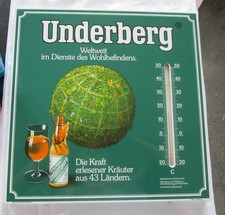 Original Emailschild "Underberg mit original Thermometer"