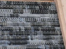 Bleischrift 9 mm Bleisatz Buchdruck Handsatz Alphabet Schrift Typographie ABC