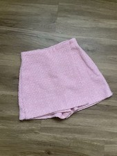 Zara (?) Blogger Rock Wickelrock Skorts Shorts Tweed Boucle S Rosa Pink