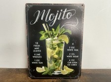 MOJITO COCKTAILS Holzschild
