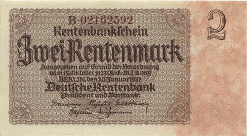 167f rentenmark 1937 - r.167f:,