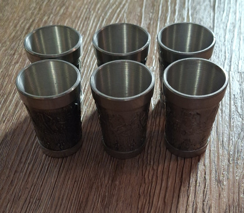 Zinnbecher schnapsbecher - 6x,