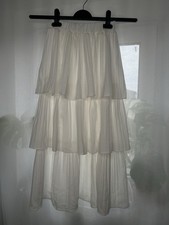 Weißer Stufenrock | Maxirock