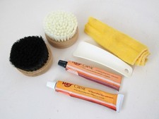 Reise-Schuhputz-Set 6 teilig im Leder-Etui "Jerome Leplat"