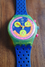 Uhr Armbanduhr - Swatch Chronograph Grand Prix SCJ101 von 1991