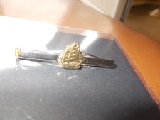 Krawattennadel,Krawattenklammer von Blohm+Voss Segelschiff vergoldet,silber 925