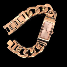 DAMEN QUARZ UHR MIT PANZERBAND IP ROSÉGOLD BESCHICHTET # SCHMUCKJAGD