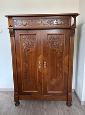 Antikes Vertiko Jugendstil ca. 1900 Nussbaum  