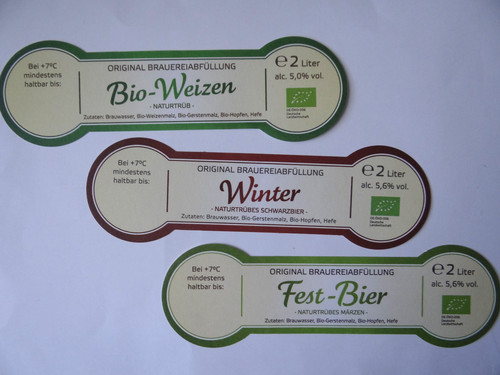 Bier etiketten l - 3, 2,0