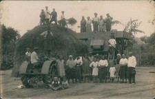 Ansichtskarte Rumänien Bulkes Backa Foto-PK Heuwagen Personen Traktor (9933)