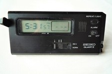 Seiko Quartz Reisewecker Tischuhr Digital Pocket Alarm Dual-Zone 70er Jahre