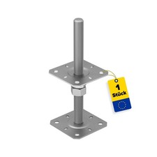 Stützenfuß Pfostenträger, höhenverstelbar zum Aufschrauben - PSR M24