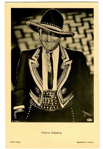 Postkarte hans albers - hans, ross