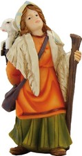 Krippenfigur Schäferin mit