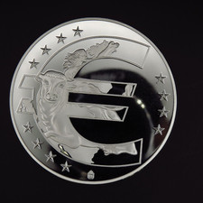 "10 Jahre Euro"  Kupfermünze