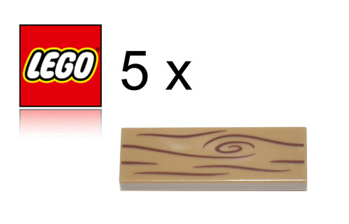 Lego 1x3 fliese - fliese, holz