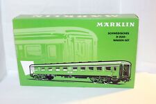 Neuwertiges Märklin H0 40301 4 tlg. Schwedisches Tin Plate Personenwagen Set OVP
