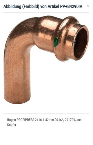 Viega profipress 42mm - 42mm,, 90