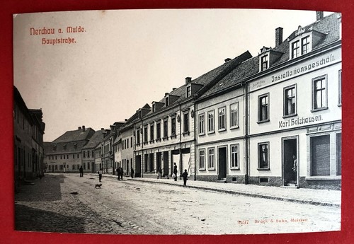 Postcard nerchau trough around - trough,