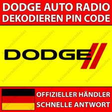 ✅DODGE RADIO DEKODIEREN PIN CODE RAM CHALLENGER CHARGER DURANGO GRAND CARAVAN✅
