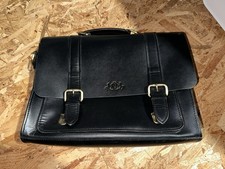 Aktentasche SID & VAIN BRISTOL Laptoptasche 15 Zoll echt Leder schwarz