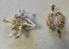 2 Teile Wunderschöner Gablonzer Christbaumschmuck Glasperlen