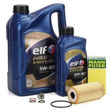 6L elf Evolution R-TECH ELITE 5W-30 + MANN Ölfilter für RENAULT 1.6/1.7/1.8 dCi