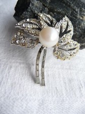 Brosche Vintage 20er / 30er Jahre Strass Retro Antik Jugendstil Art Deco