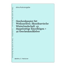 Geschenkpapier Set Weihnachten: Skandinavische Winterlandschaft: 4x doppelseitig