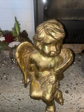 Weihnachtsengel gold sitzend