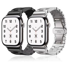 Grand H Edelstahl Armband für Apple Watch 11 10 9 8 7 44/45/42/46/49mm Ultra 3 2