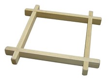 Holz Batik Rahmen 12" x 12" 30cm Seide Wachs Stoff Malerei Design Künstler Craft