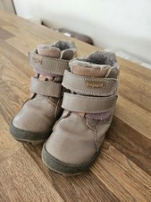 Bisgaard Gr. 26 Mädchen Winterstiefel Lammfell Leder Nude Rosa Klettverschluss