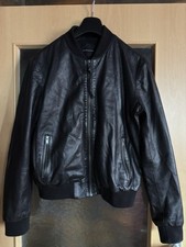 CoSTUME NATIONAL echtes Leder Bomber Jacke Gr. S 36 NEU ohne Etikett schwarz!